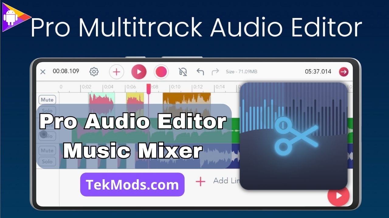 Editor De áudio - Música Mixer