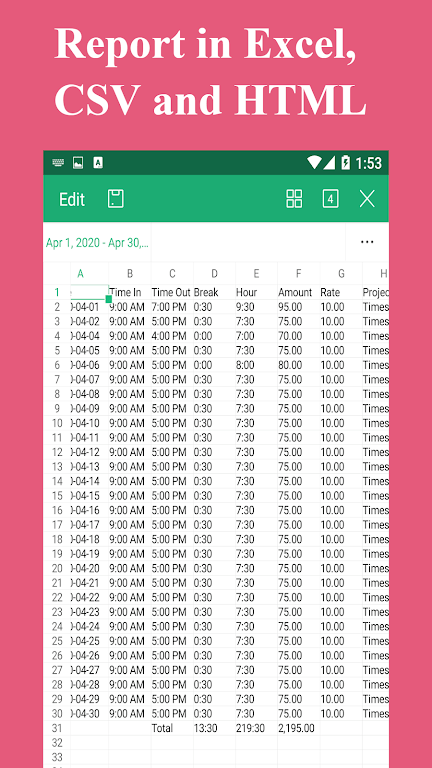 Timesheet - Work Hours Tracker Download