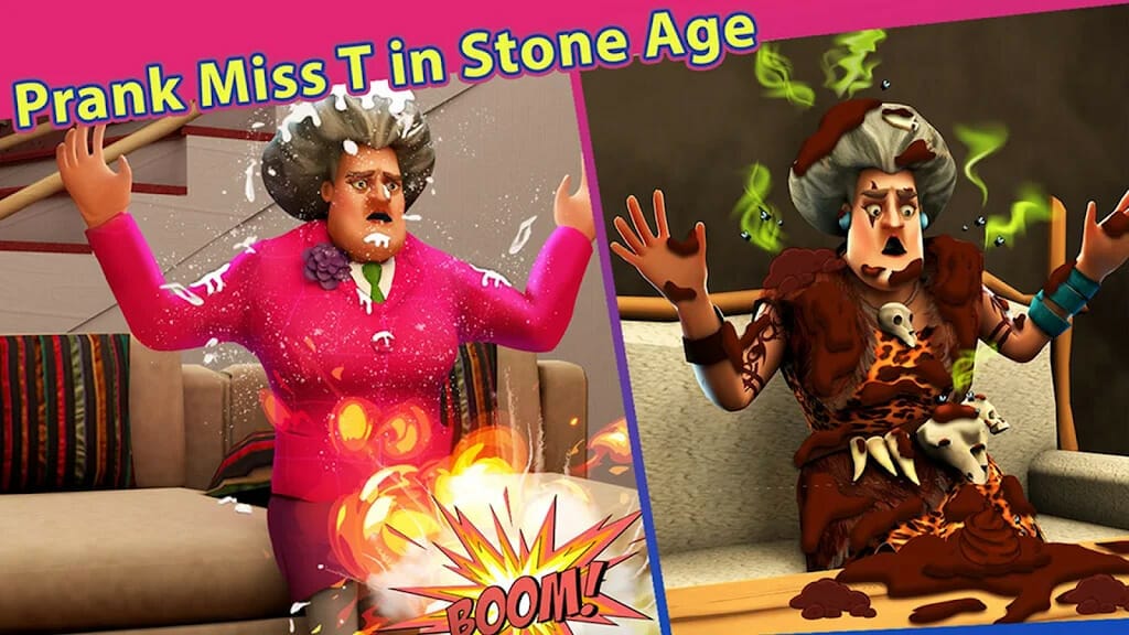 Scary Teacher Stone Age Apk