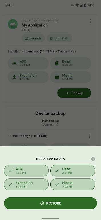 Swift Backup Android