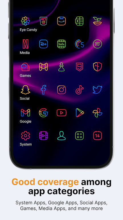 Caelus linear icon pack Android
