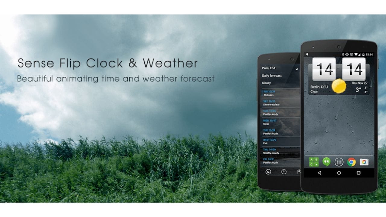 Sense Flip Clock & Weather