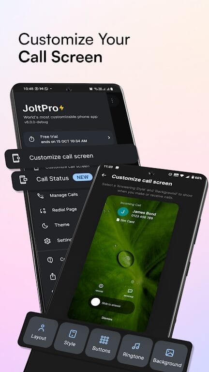 Jolt Call Background & Screen Pro Apk