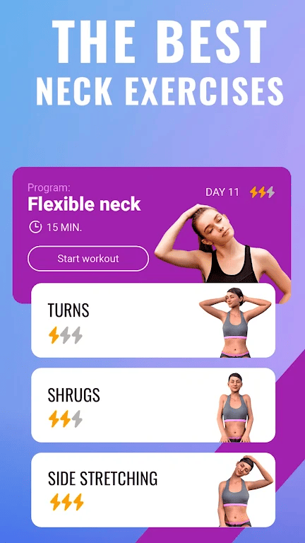 Neck exercises - Pain relief App