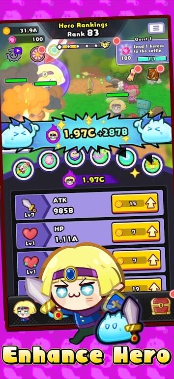 Ranking of Heroes Idle Game Mod Apk Download