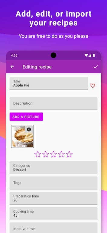 App My Recipe Box