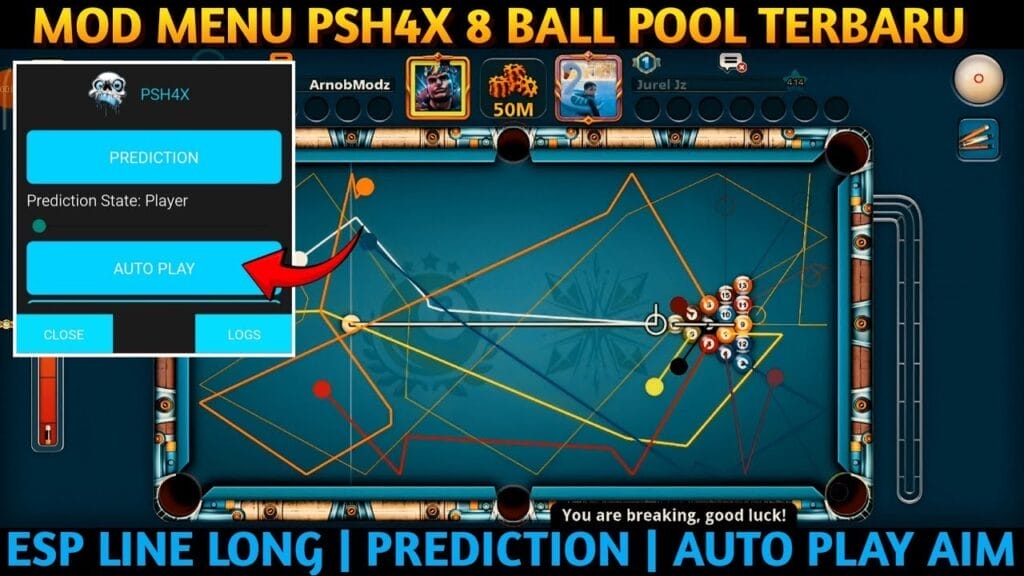 Psh4x 8 Ball Pool Mod Menu