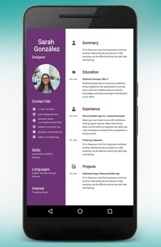 Resume Builder App Cv Maker Download