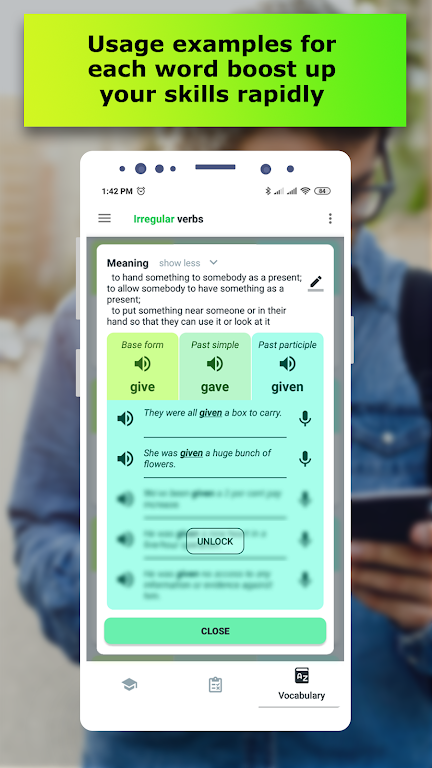 English Irregular Verbs App