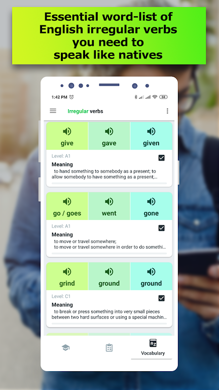 English Irregular Verbs Apk