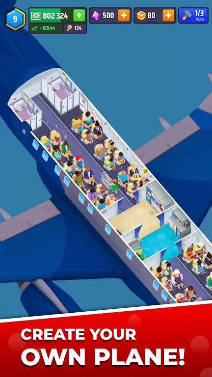 Idle Airplane Inc. Tycoon Dinheiro Infinito