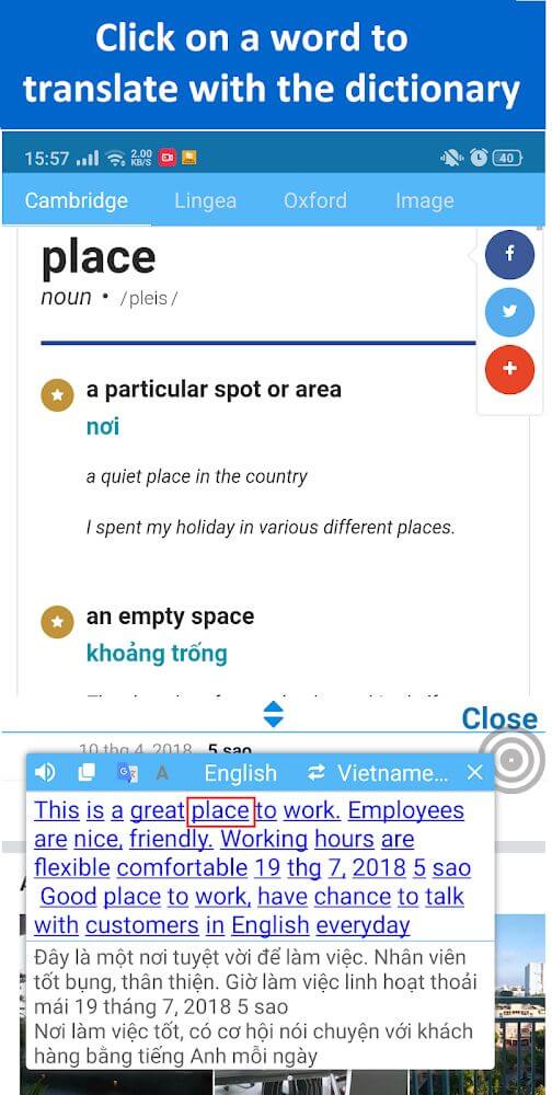 Translate On Screen App