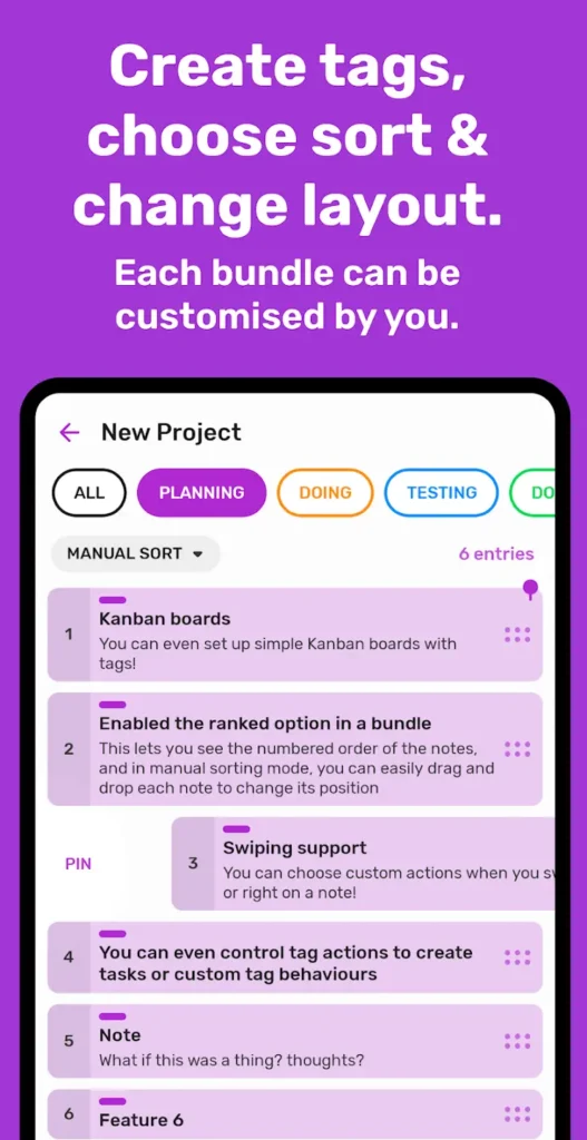Bundled Notes Android