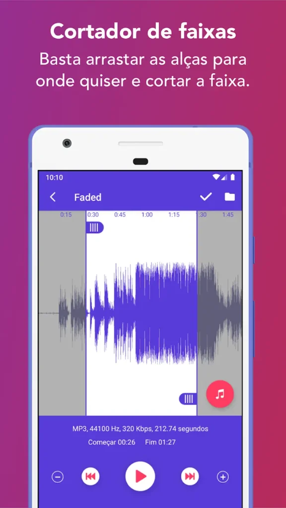 Apk Editor de Música Cortador MP3
