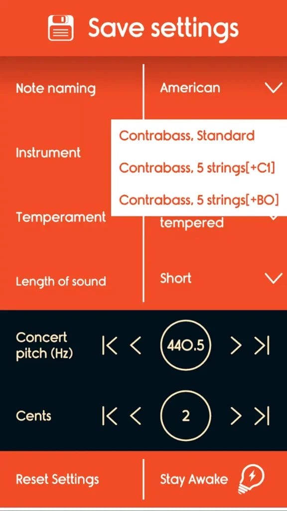 Master Double Bass Tuner Apk