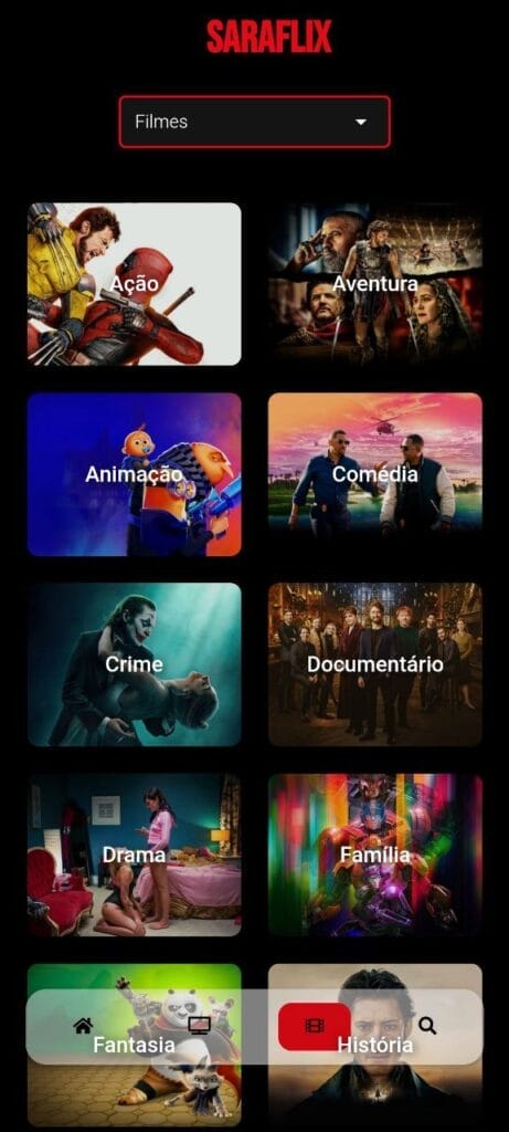 Apk Saraflix Filmes e Séries