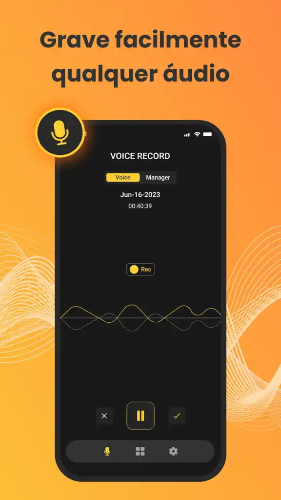 Gravador de Voz Gravar Áudio Apk Mod