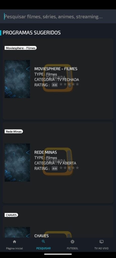 TV Panda TV Online Ao Vivo Android