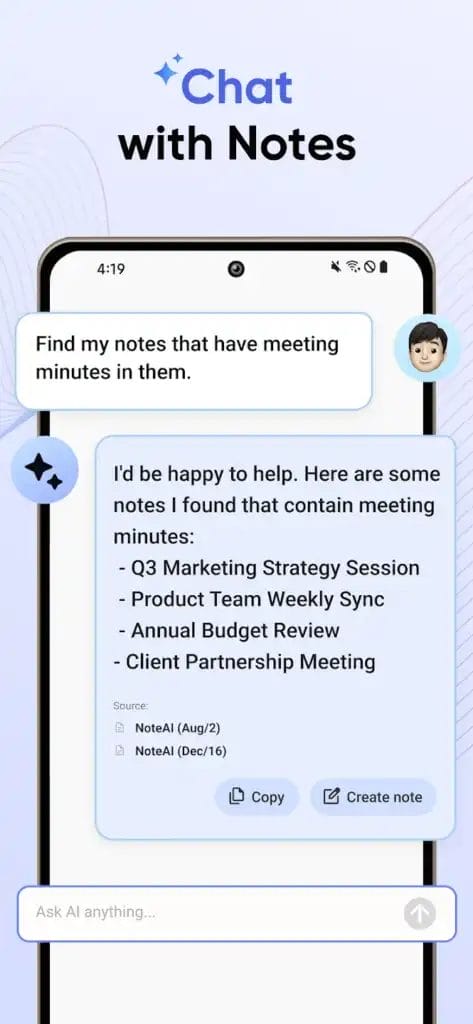 Notebook AI Android