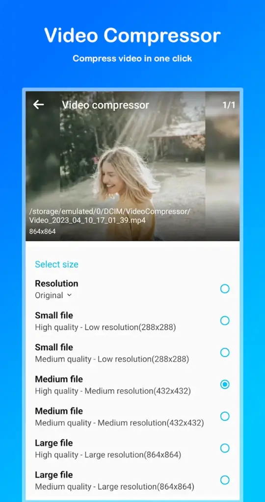 Video Compressor Reduce Size App